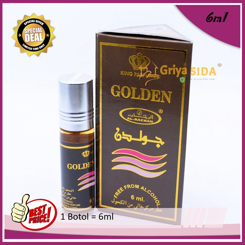 Parfum Golden 6ml alraehan aroma GOLDEN al raehan mirip al rehab parfum Harga grosir PROMO!!