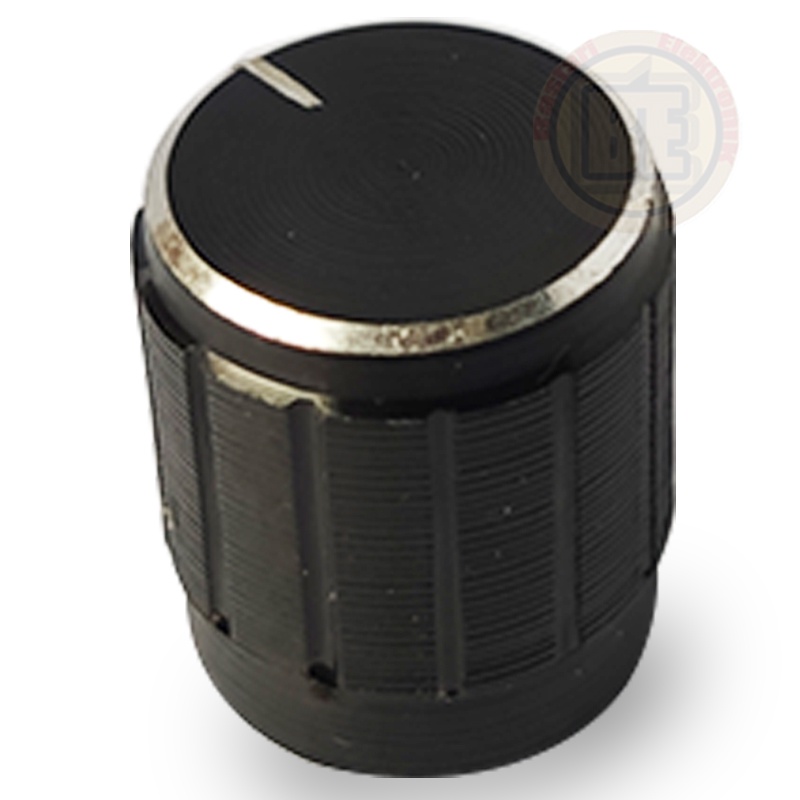 Knop Potensio Knob Alumunium Alloy Hitam 14mm