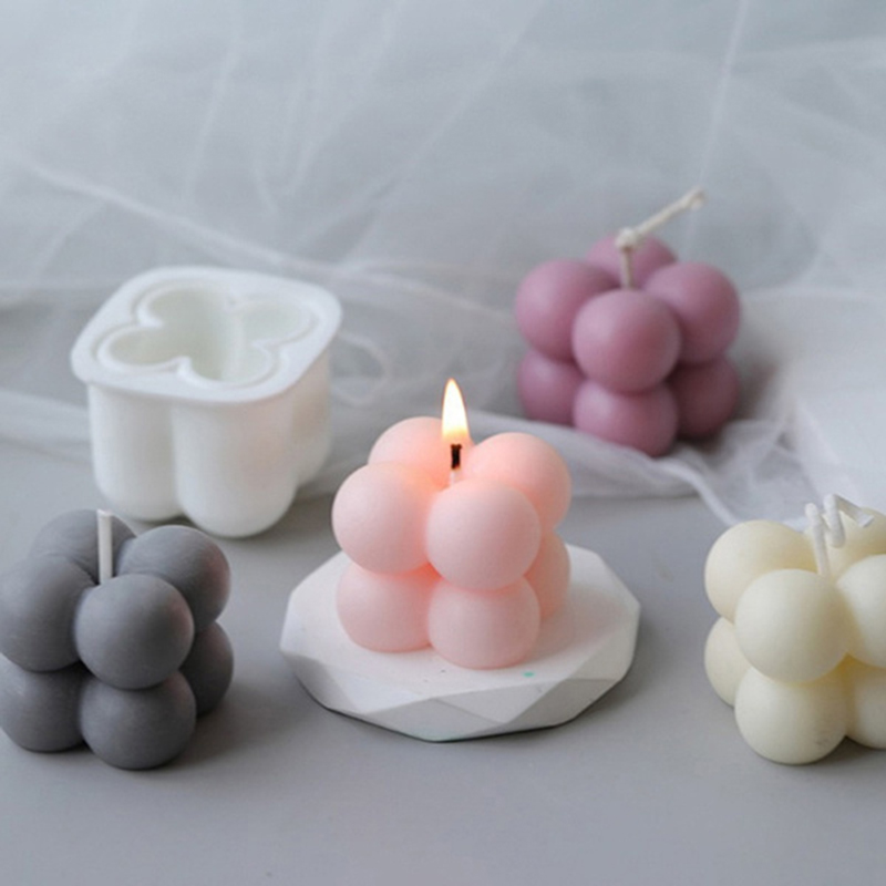 New DIY Aromatherapy Candles Mould / 3D Rubik's Cube Candle Mold / Silicone Soap Candles  Mold / Practical Cake Mold Creative Baking Tool