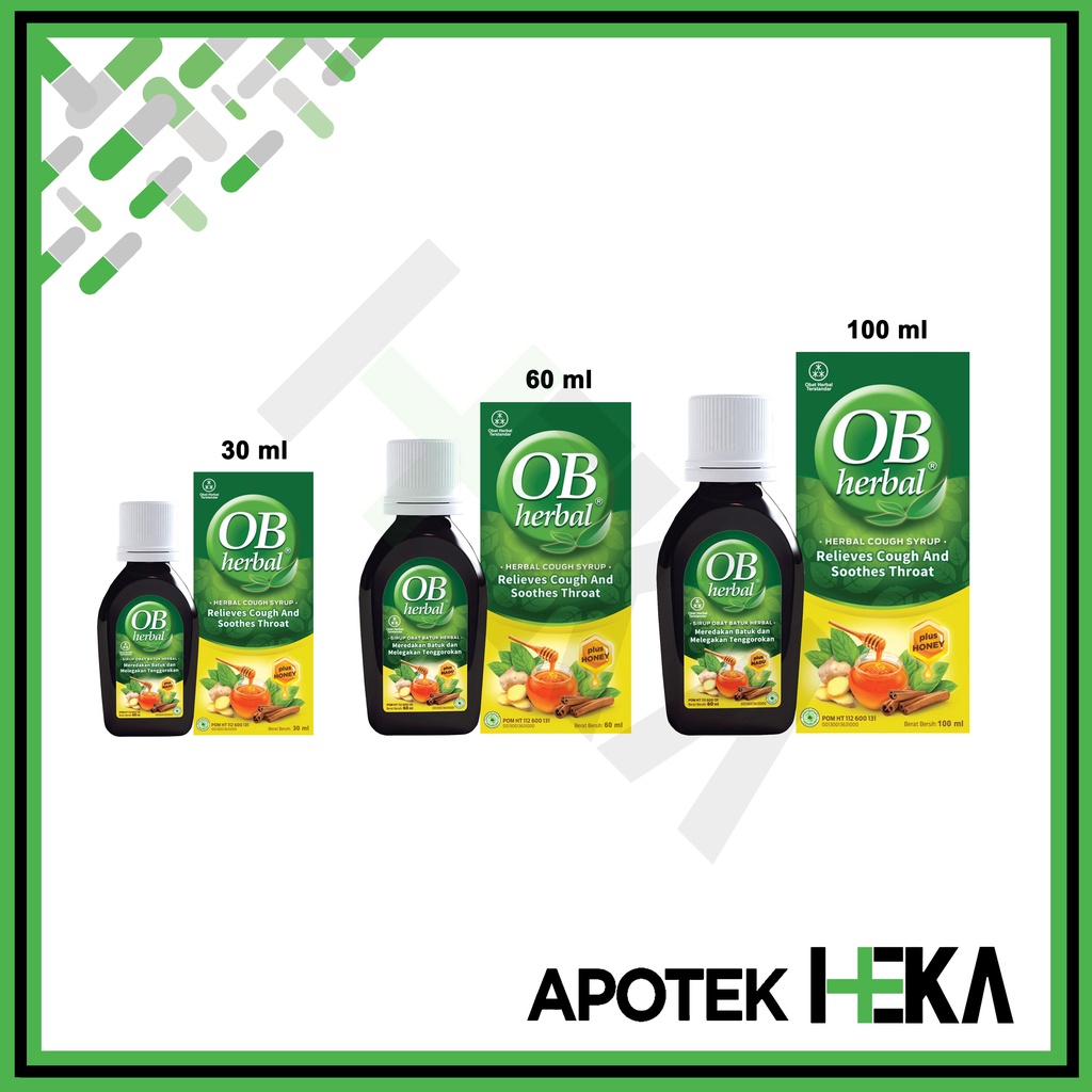 OB Herbal Plus Madu Syrup 30 / 100 ml - Obat Batuk Sirup Botol (SEMARANG)