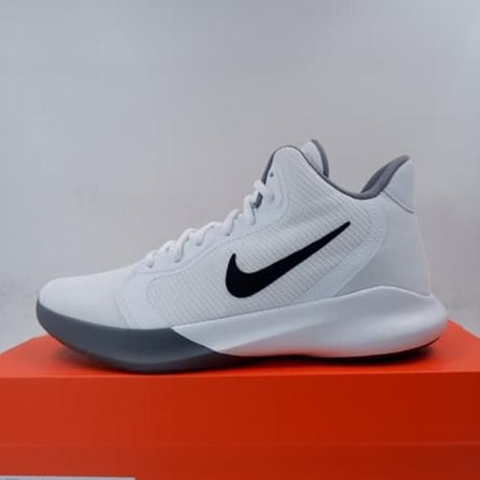 ⭐⭐ PROMO SEPATU OUTDOOR⭐⭐ SEPATU BASKET NIKE PRECISION III WHITE BLACK AQ7495-100 ORIGINAL