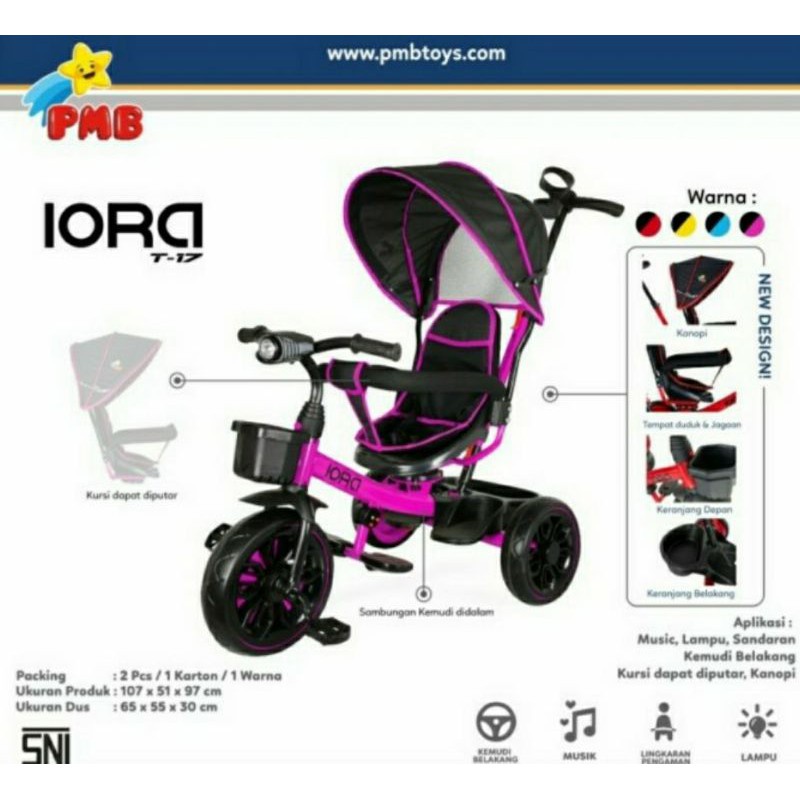 Tricycle IORA T17 Sepeda Roda Tiga