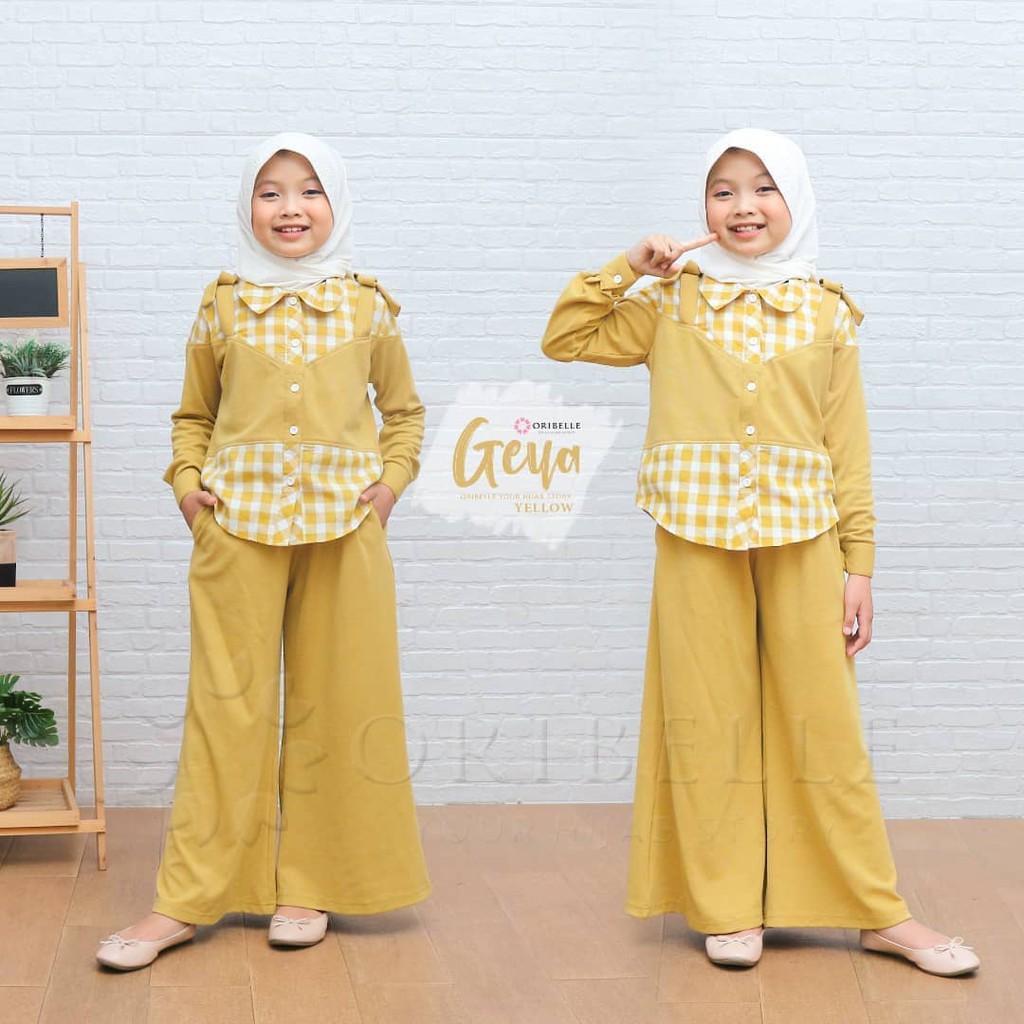 GEYA SET KIDS BL Bahan MANGO CRAPE MIX KATUN KOTAK 9 - 11 TAHUN Baju Gamis Anak Perempuan Gamis Anak Perempuan Terbaru 2021 Kekinian Baju Gamis Anak