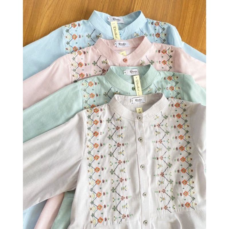 Atasan peplum blus bordir