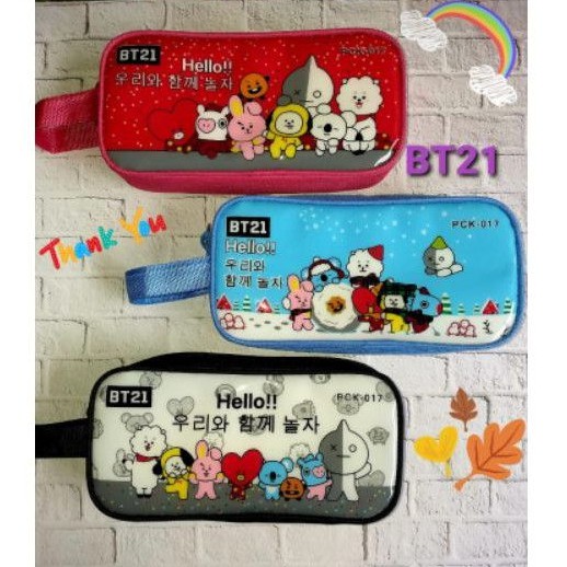 

Tempat Pensil Kain Bt21 / Pencil Case Resleting Bts