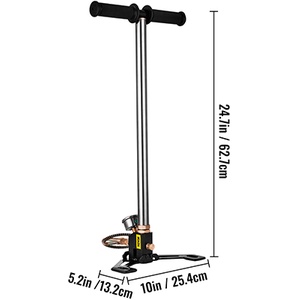 Pompa Pcp Asli Stainles RV pump 6000Psi Manometer Pompa Manual kaki lipat Pompa Pcv