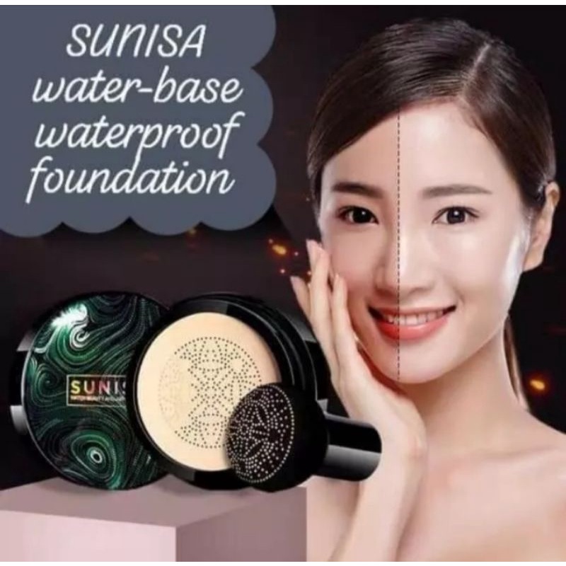Sunisa air cushion BB CC cream free spons berbentuk kepala jamur ori