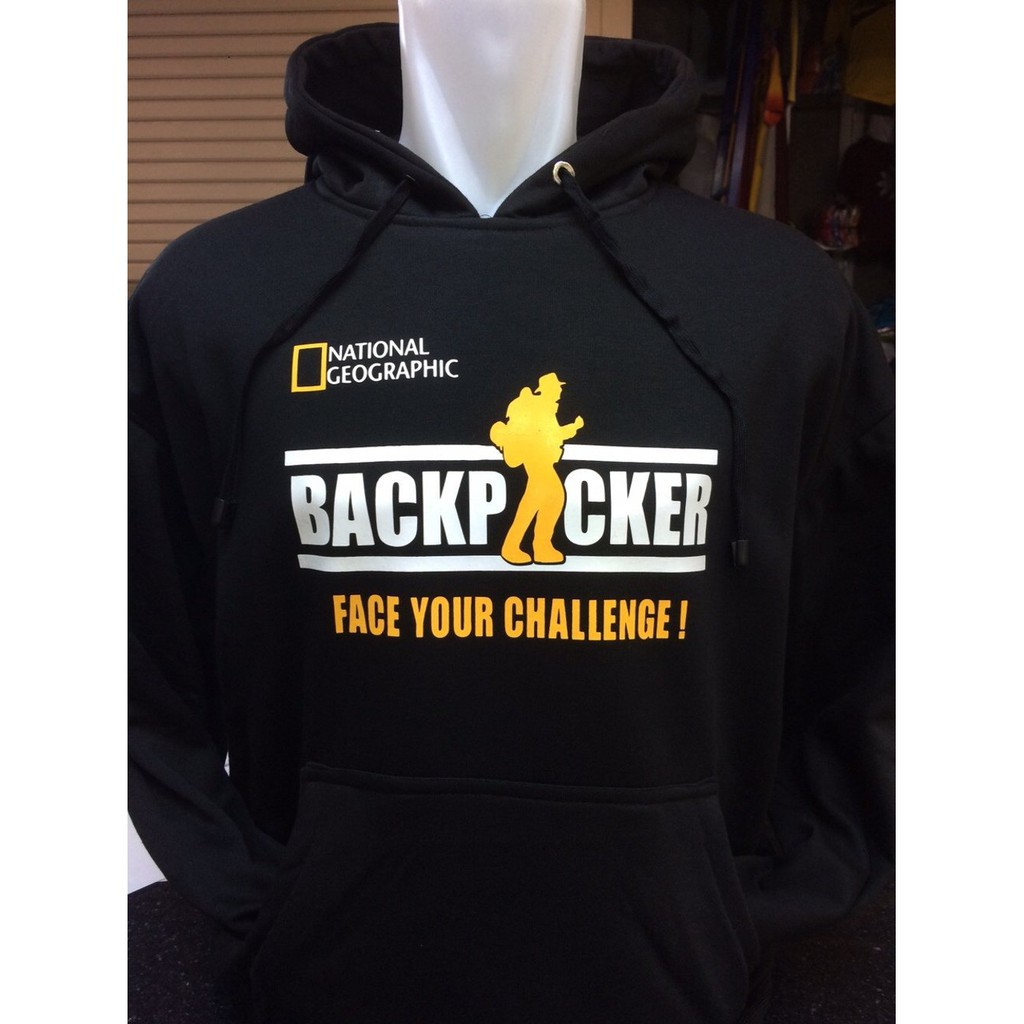 Jaket Sweater Hoodie Zipper National Geographic Backpacker