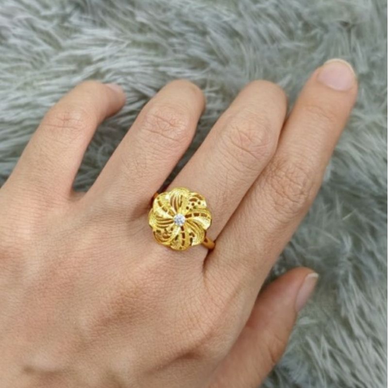 Cincin Emas asli model  Rose