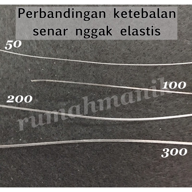 Senar Nilon / Senar Kenur / Benang Nilon (Tidak Elastis) untuk Kerajinan/Tas/Dompet/Tempat Tisu dll