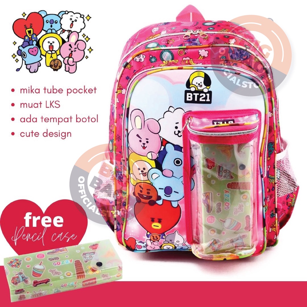 Tas Ransel Sekolah Anak TAS Korea TAS ANAK Idol Korea HELLO TUBE + FREE TEMPAT PENSIL MIKA TAS SEKOLAH TK / SD Tas Korea School Backpack Hits Terlaris Promo Diskon