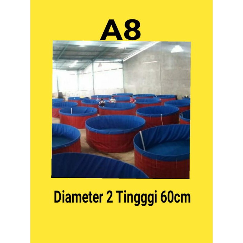 Terpal kolam bundar/Terpal kolam lele D2 T60 A8