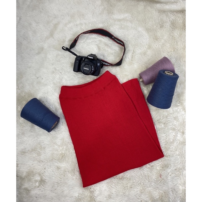 ROK SPAN RAJUT PREMIUM TEBAL KNIT KNITTED RAJUTAN SPAN ROK CARDIGAN ROK PANJANG WANITA /Rok span panjang/rok span rajut premium/rok span knitted/rok/rok wanita panjang/rok span hitam/rok plisket/rok plisket premium/rajut/cardigan/knit/knitted-BRIGHT RED