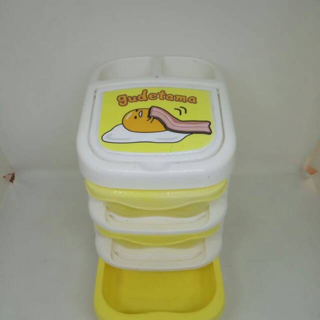 Laci Plastik 3 Susun Gudetama / Tempat Penyimpanan