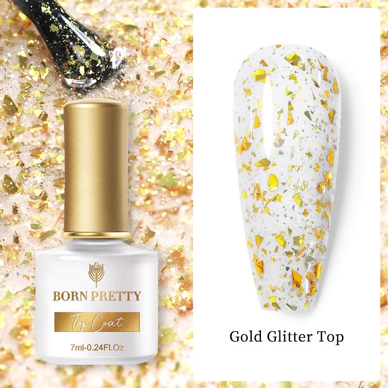 BORN PRETTY 7ml Glitter Gel Nail Polish Sparkling Sequins Soak Off Uv LED
