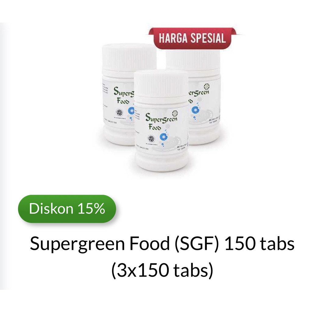 SUPERGREEN FOOD SGF 150 TABS