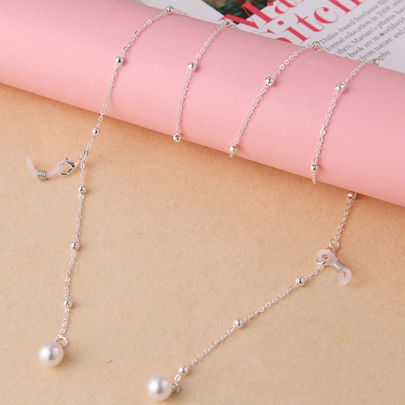 Fashion Pearl Pendant Mask Glasses Chains Lanyards For Women Eyeglasses Cord Lanyard Neck Strap Lanyard Necklace Jewelry