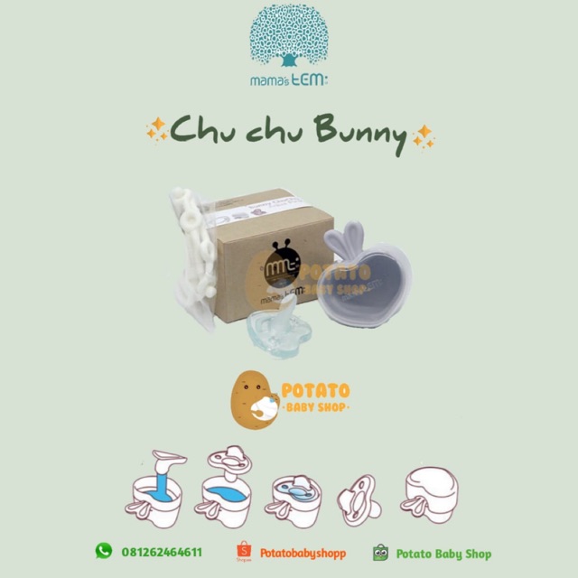 Mamas Tem Bunny ChuChu Silicone Pacifier / kompeng mamastem chuchu