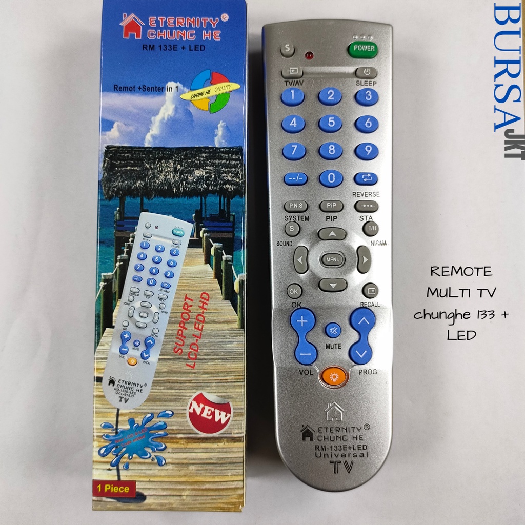 REMOTE MULTI TV UNIVERSAL CHUNGHE 133+LED &amp; 233+LED REMOT PENGGANTI