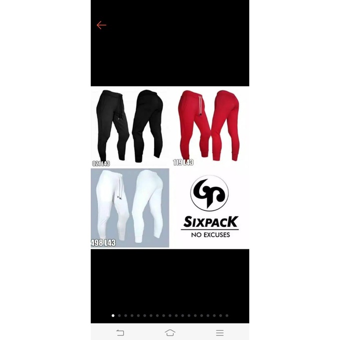 Jogger Sixpack Polos Celana Olahraga Original