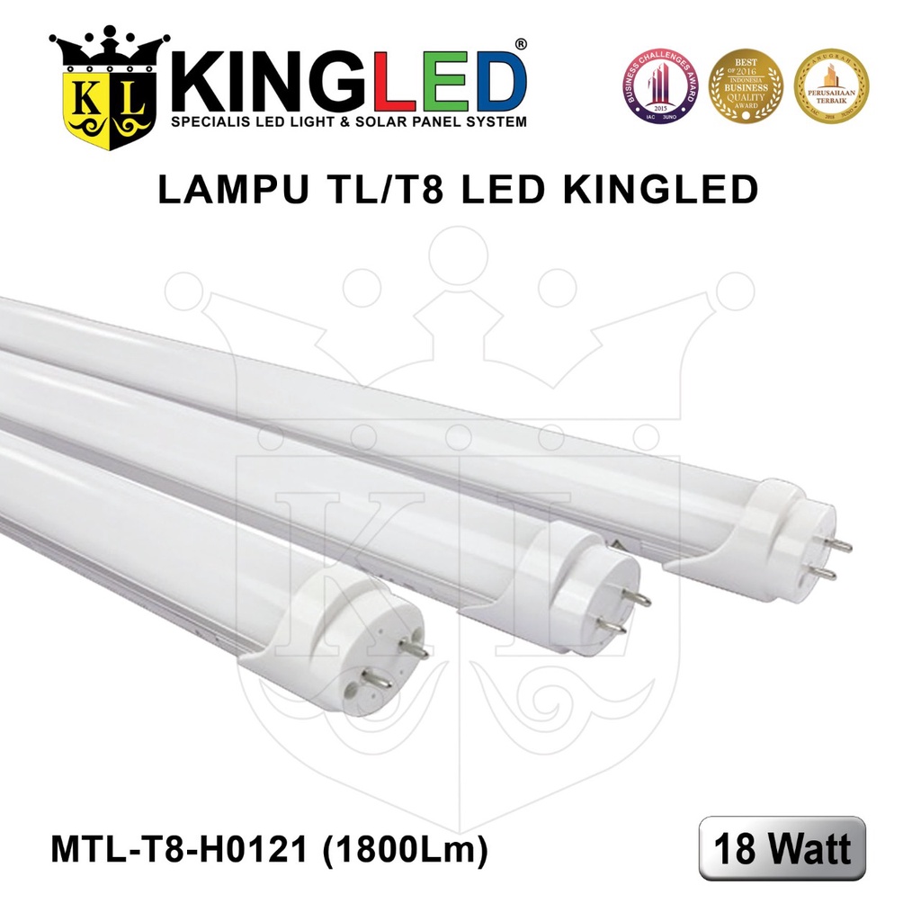KINGLED Lampu TL T8 LED 18 Watt Tutup Susu / LED Tube TL T8 18 Watt