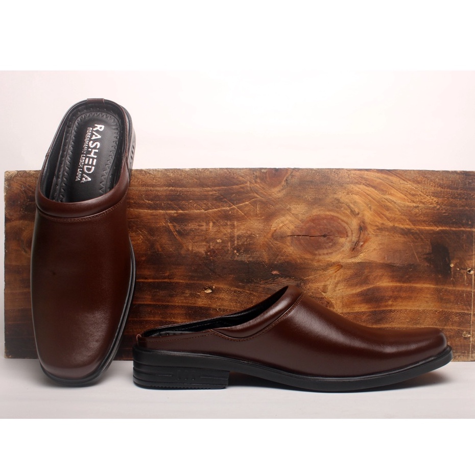 Sepatu Sandal Pria Kulit Asli Rasheda SL 03 Selop Tutong