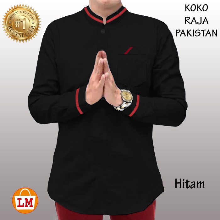 Baju Koko Pria Lengan Panjang QURTA RAJA PAKISTAN JUMBO SIZE LMS 15351 15353 15355 15357 15359