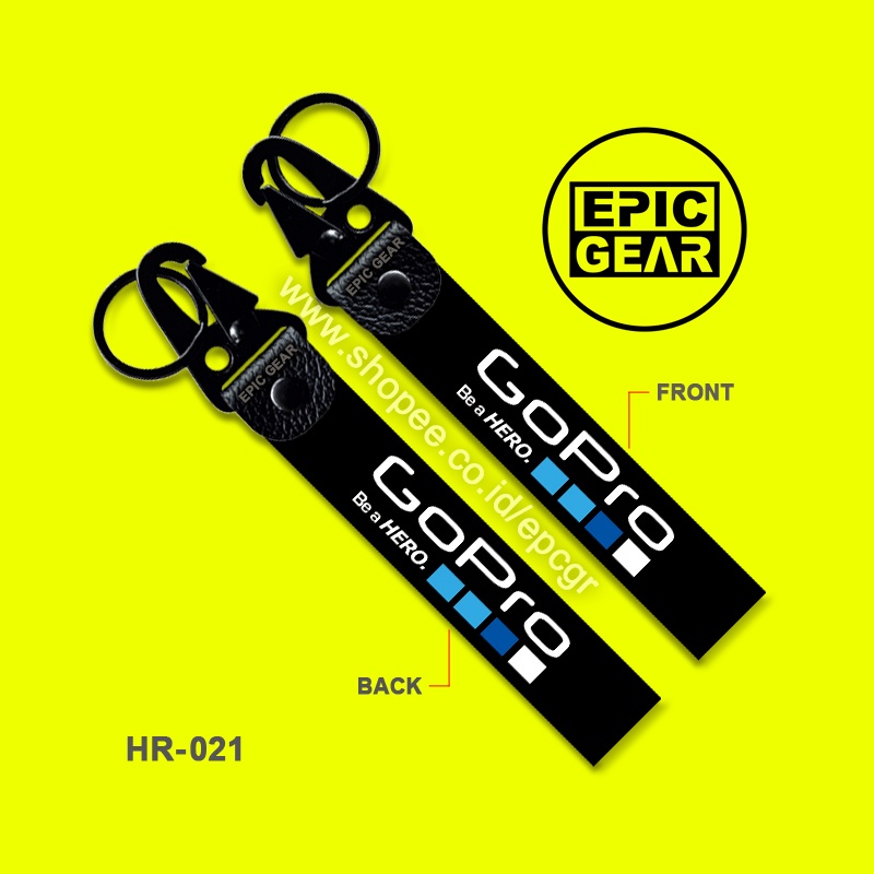 HIGH QUALITY GANTUNGAN KUNCI GOPRO KEYCHAIN SEPEDA MOTOR MOBIL PREMIUM KEY CHAIN GO PRO RING TAGS ST
