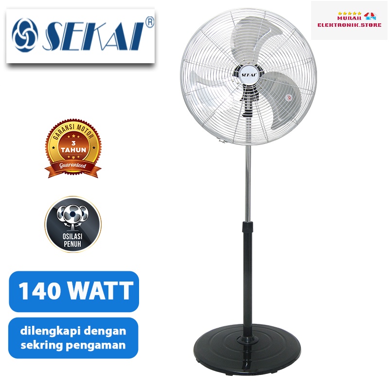 SEKAI Kipas Angin Berdiri Tornado / Stand Fan Alumunium 20 Inch - HSN 2008