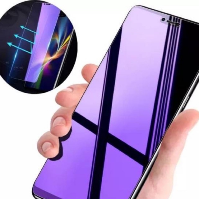 tempered glass blue/radiasi vivo y12S/Y15S/Y20S/Y21S/Y31S/Y33S/Y33S/Y52S/Y53S/Y12//Y12i/Y15/Y17/Y19/Y20 anti gores kaca fullayar