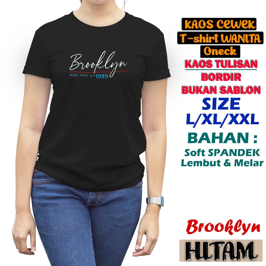 atasan bordir lengan pendek kaos bordir wanita atasan