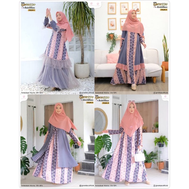 GAMIS NARAYYA BY VALDYA/IEDSERIES TERBARU/GAMIS COUPLE/FAMILY SET
