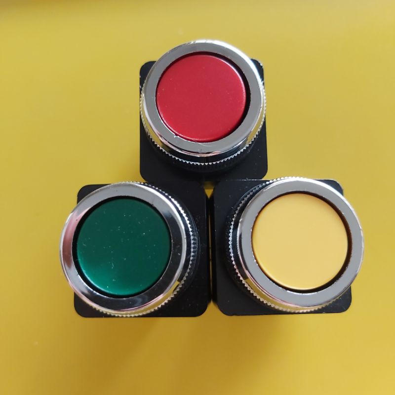 Push button 25mm /  tombol panel on off