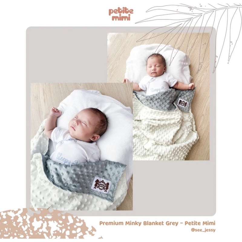 Petite mimi Selimut Minky Blanket - Selimut Anak tanpa topi /Selimut bayi