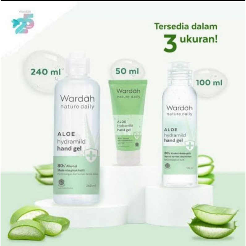 Wardah Nature Daily Hidramild Aloe Vera Hand Gel 100ml/240 ml