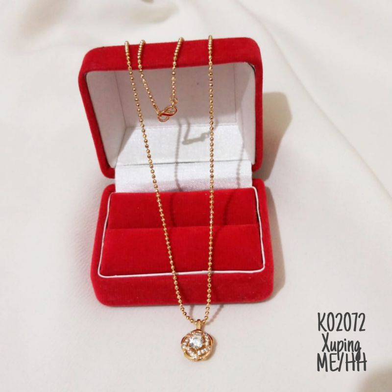 Kalung Xuping Bunga Zircon warna Gold K02072