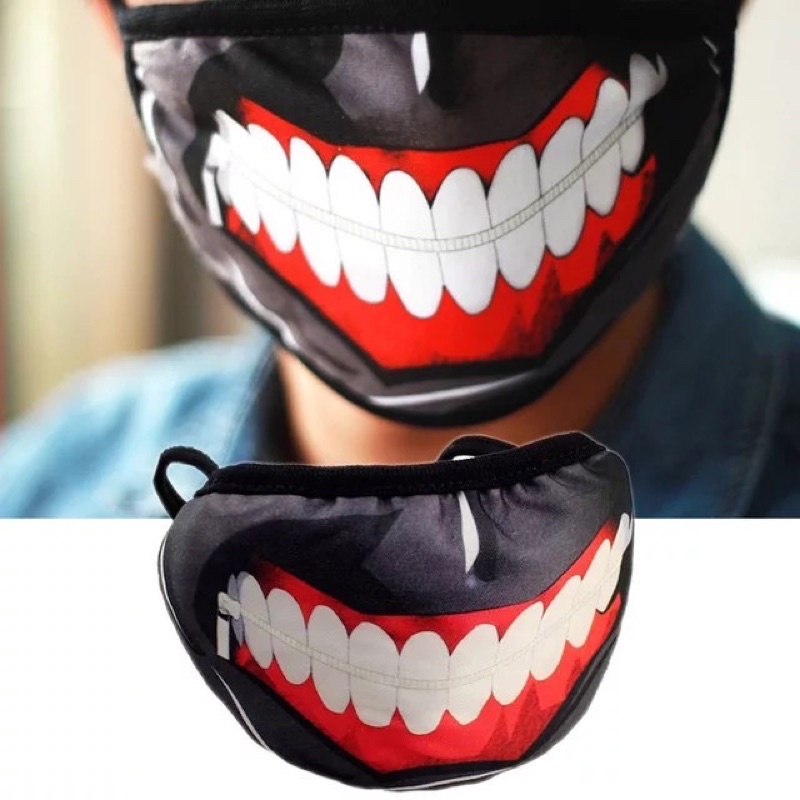 Masker Zipper Tokyo Ghoul Ghost Kaneki Ken New - Mask Tokyo Ghoul