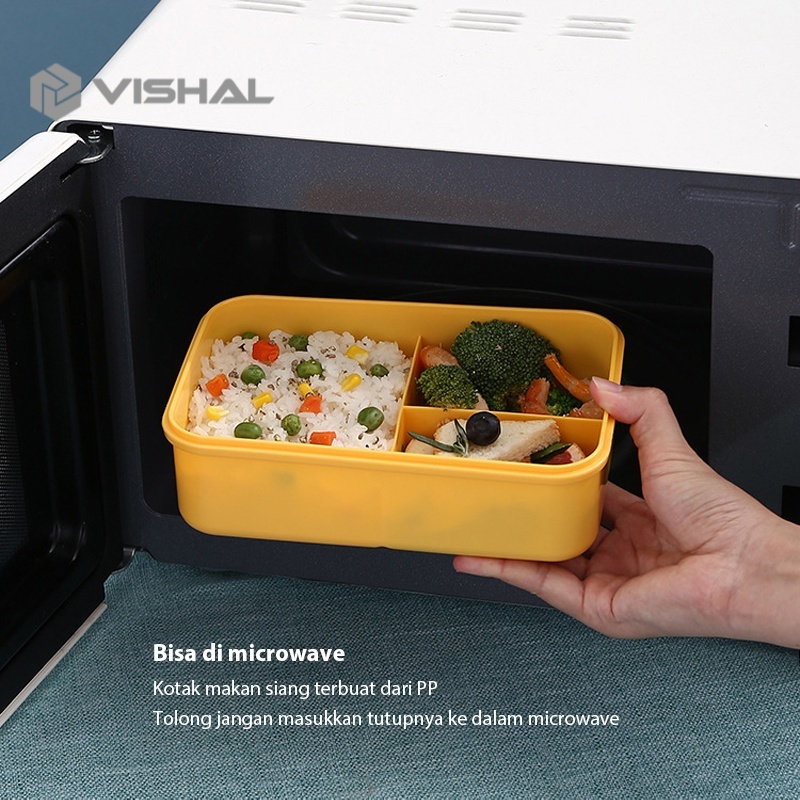 VISHAL Lunch Box Kotak Makanan Kotak Makan Tempat Makanan Lunch Box Anti Tumpah VS-55