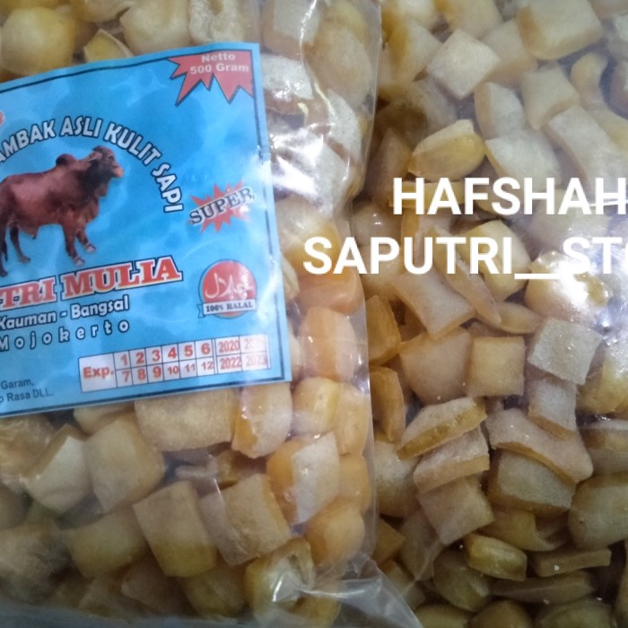 

MURAH 500 GRAM KERUPUK KRECEK RAMBAK KULIT SAPI ASLI 500 GRAM