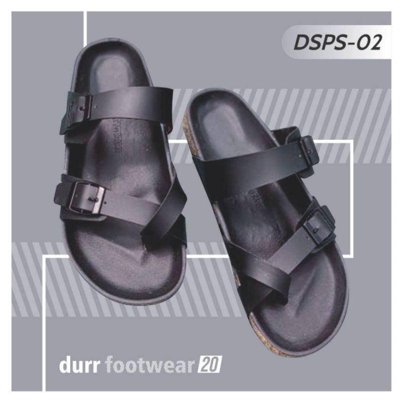 Sandal puyuh Jepit Pria kulit, Sandal durr footwear 20 original, Sendal cowok Slip on