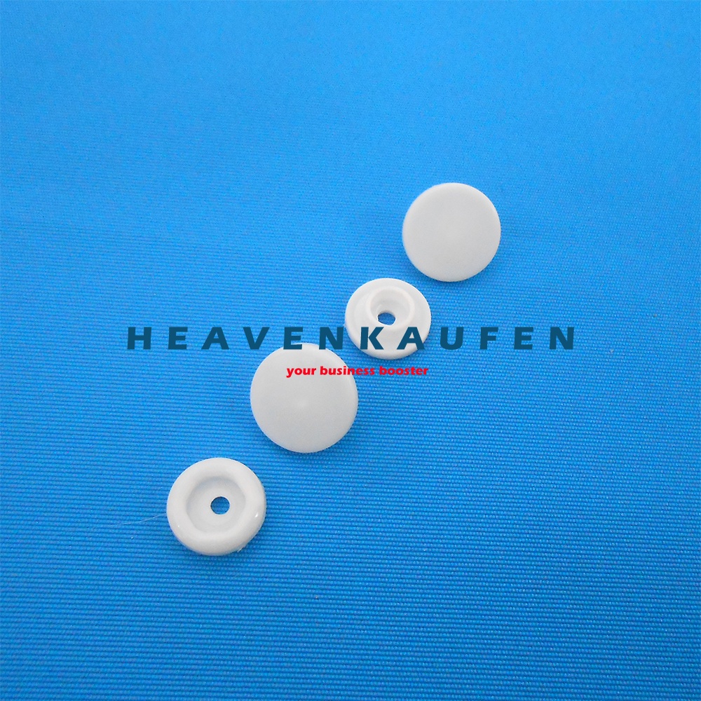 Kancing Jaket Snap Button Plastik 12 mm Warna Putih Ecer Grosir