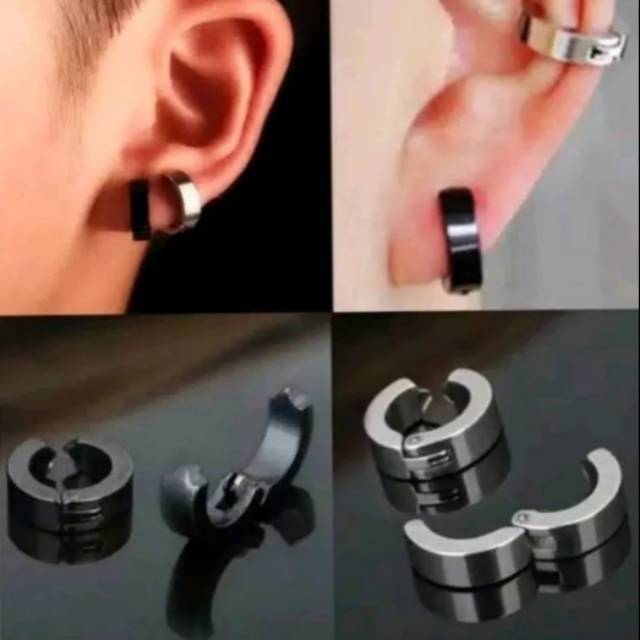 ANTING JEPIT TANPA TINDIK -ANTING FASHION PRIA