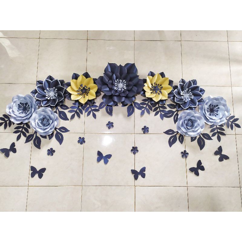 My Paper Flower backdrop bunga kertas lamaran paket D