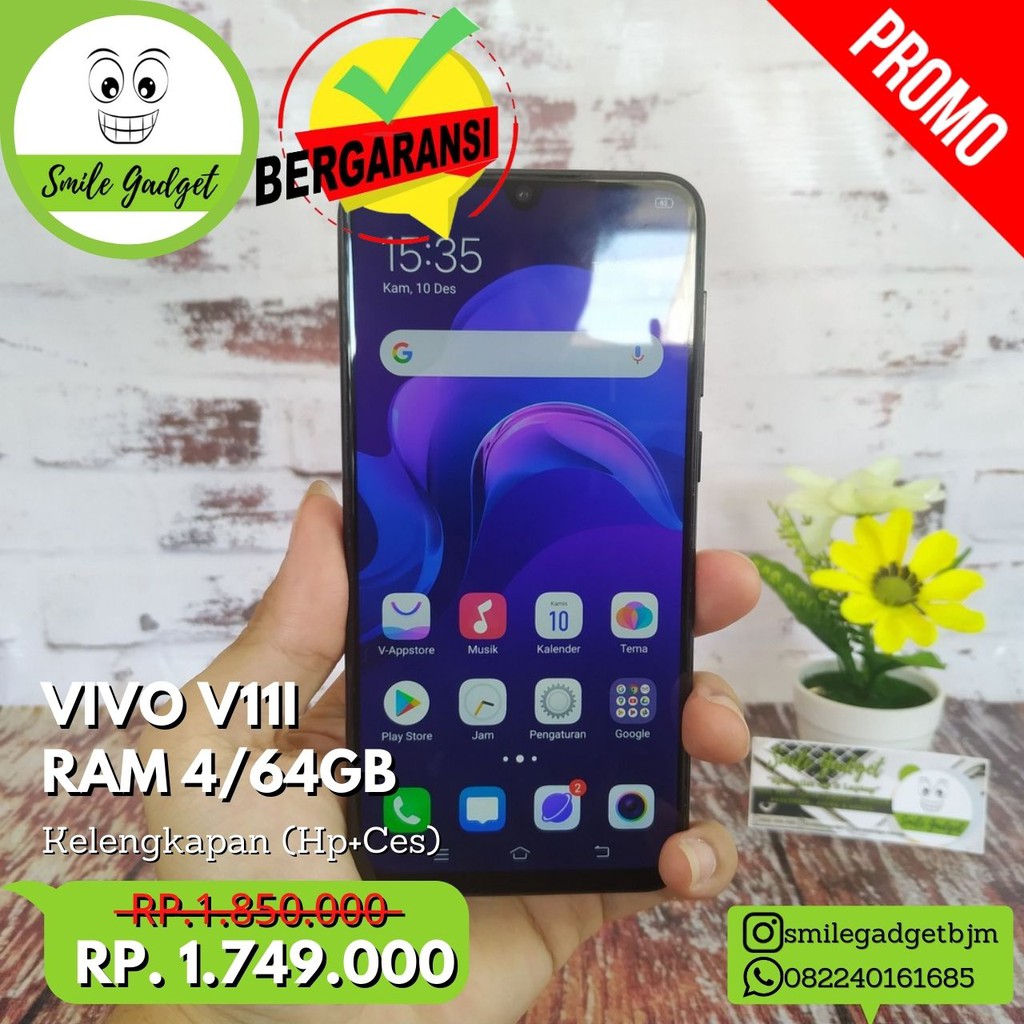 Turun Harga Hp Vivo V11i 4 64gb Hp Ces Bekas Original Shopee Indonesia
