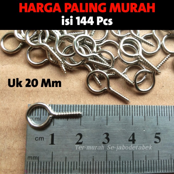 Paku ulir sekrup 20 mm paku skrup ulir gantungan kunci paku pengait