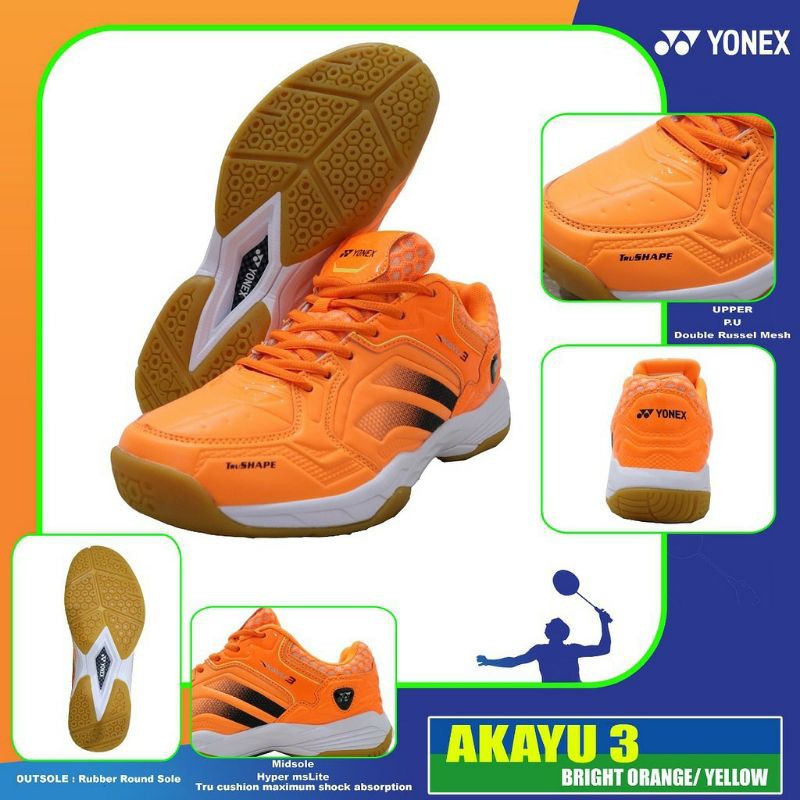 Sepatu Yonex Original Akayu 3 oren
