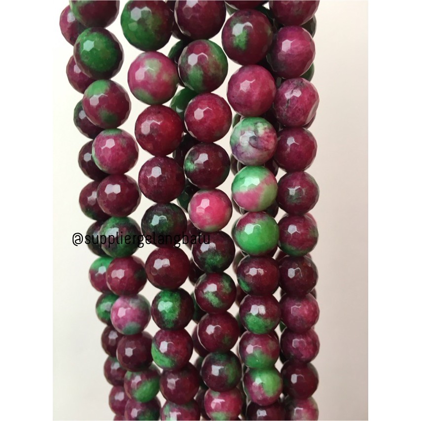 Natural TANZANIA FACETED beads 12mm CUTTING batu ruby premium craft aksesoris pria wanita modeling