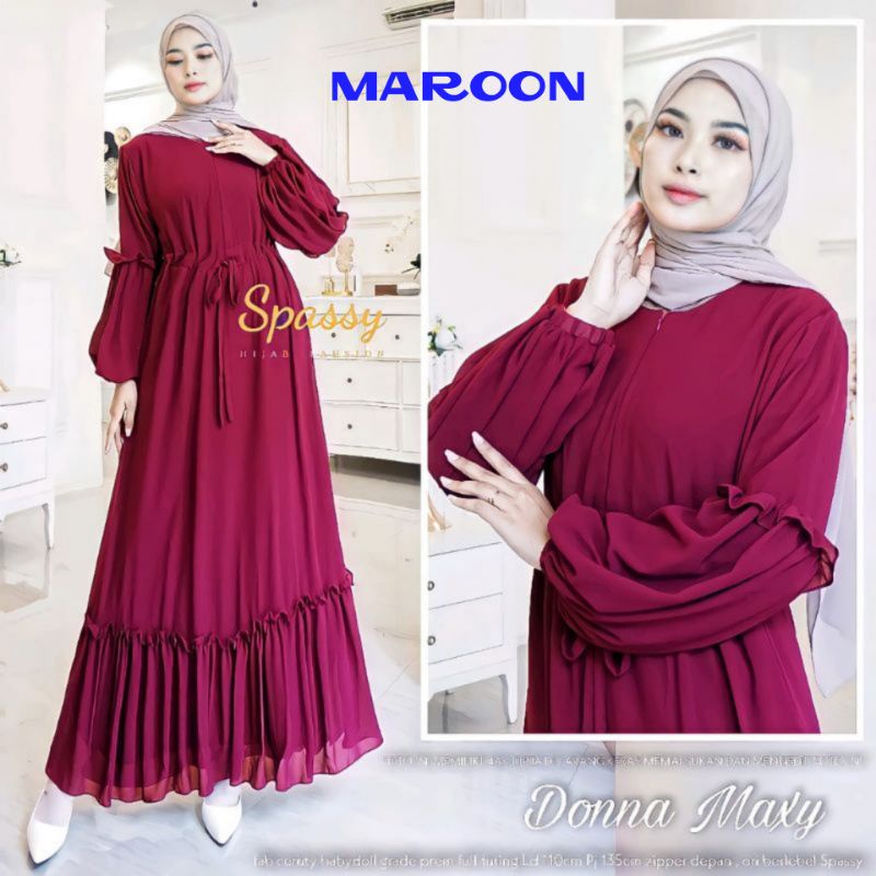 DONNA MAXY LENGAN BALON CERUTYBEBYDOLL HARGA AMBYAR KUALITAS ORIGINAL