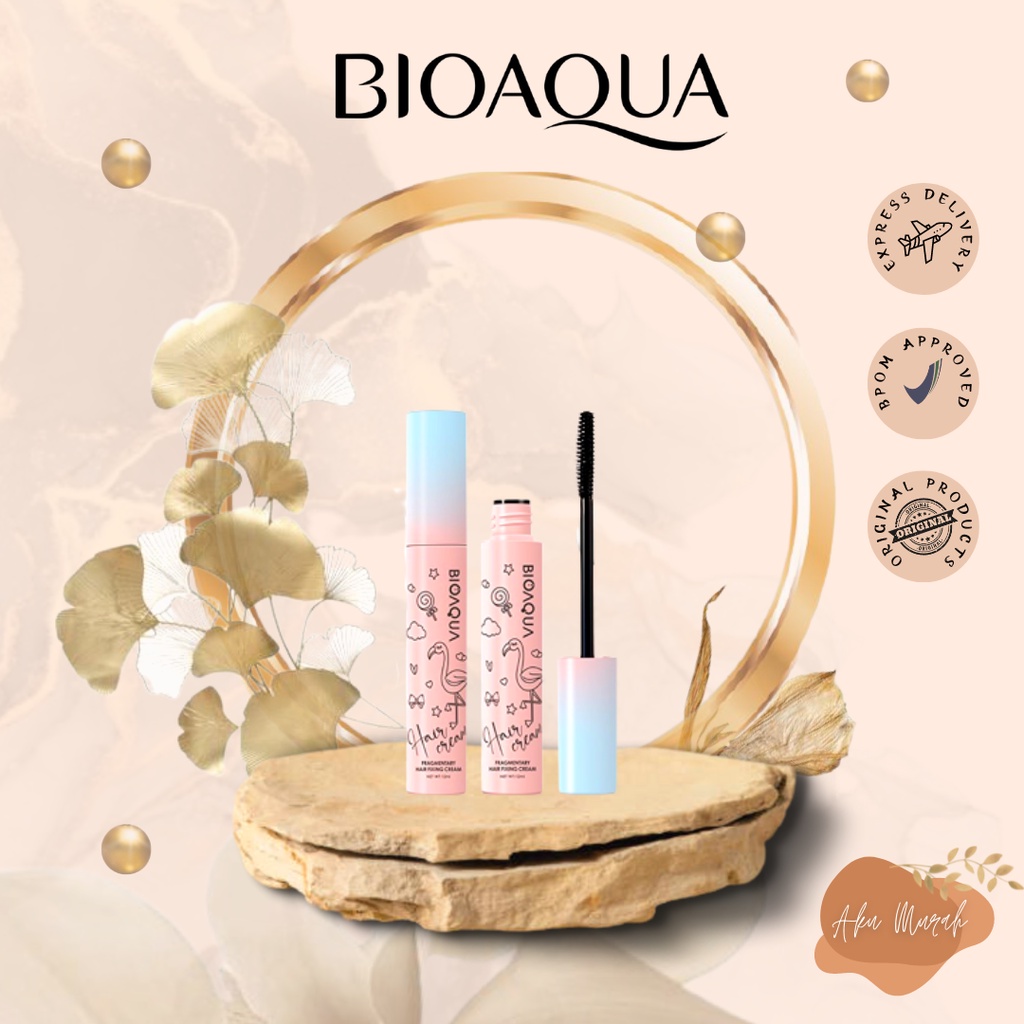 ✨ AKU MURAH ✨BIOAQUA Fragmentary Hair Fixing Cream 12ml Praktis Dibawa Kepala Sikat 360° Arranges Broken Hair dan Smoothes Frizz Hair