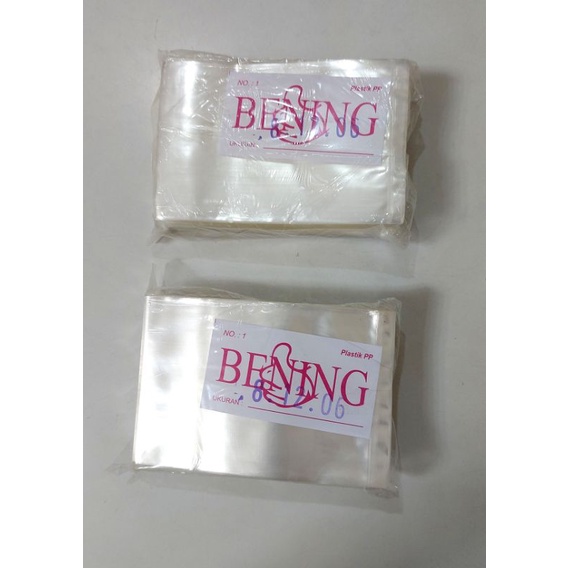 Plastik PP tebal 06 ukuran 8 x 12